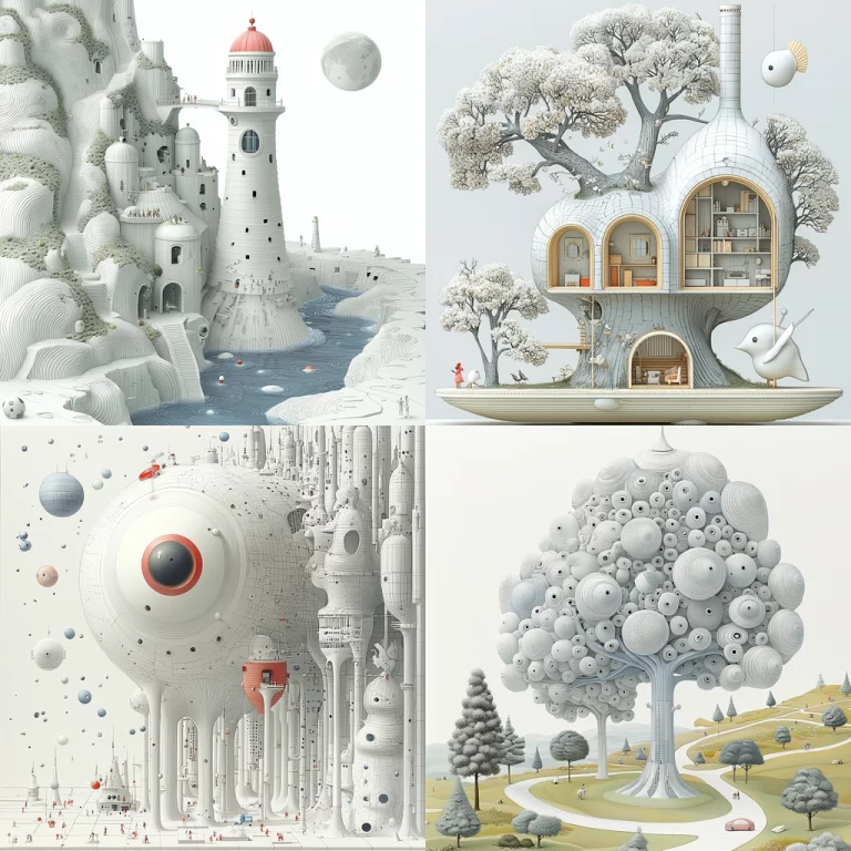 Surreal Light Textured Dreamscape - Midjourney style sref code