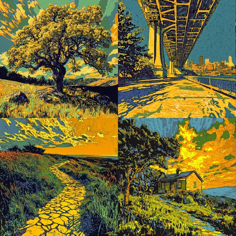 Vibrant High Contrast Organic Forms - Midjourney style sref code