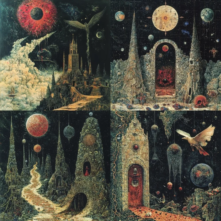 Dark Cosmic Fantasy Scenery - Midjourney style sref code