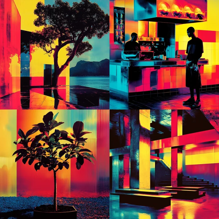 Neon Contrast Splendor - Midjourney style sref code