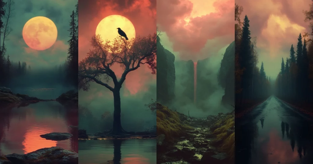 Moonlit Silhouette Harmony - Midjourney style sref code