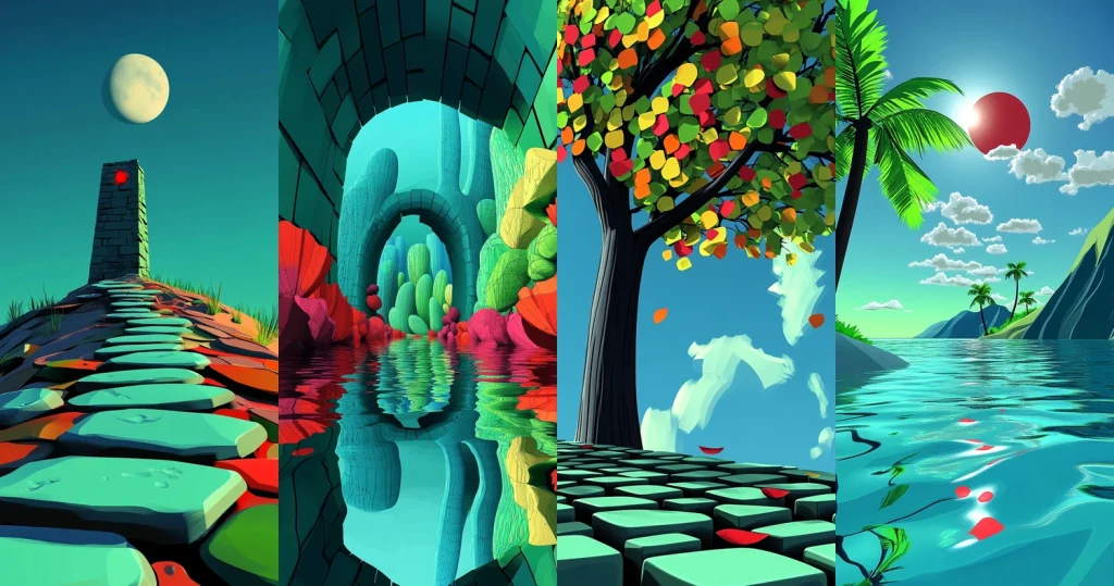 Vivid Color Gradient - Midjourney style sref code