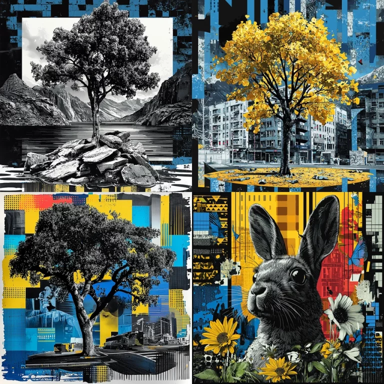 Bold Contrast Urban Nature - Midjourney style sref code