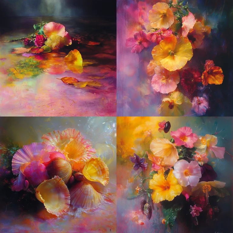 Vibrant Radiant Textured Composition - Midjourney style sref code