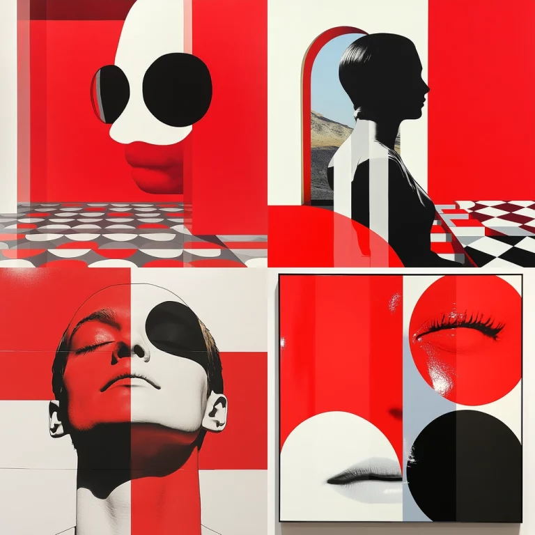 Red-Black Contrast Illumination - Midjourney style sref code