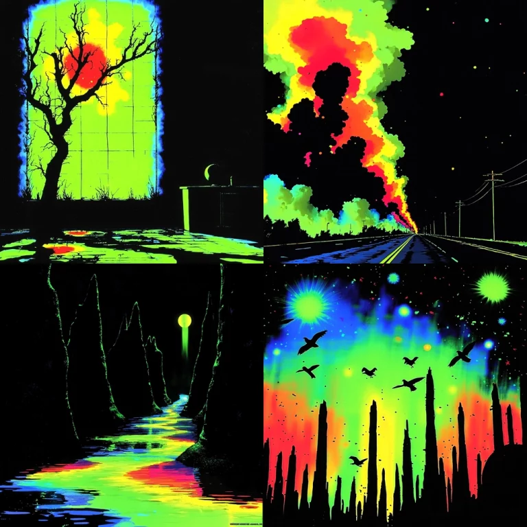 Neon Night Contrast - Midjourney style sref code