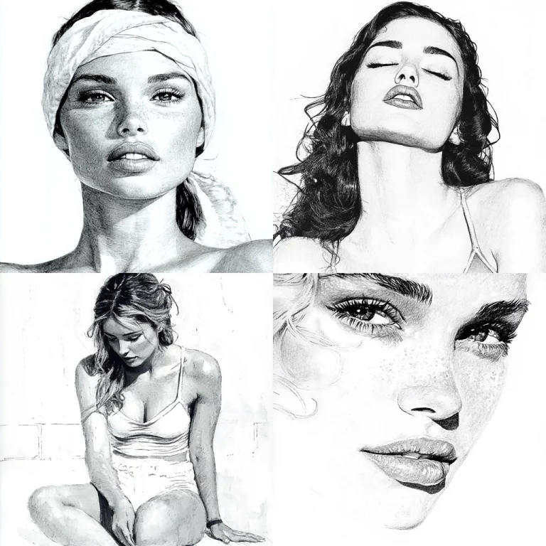 Monochrome Pencil Texture - Midjourney style sref code