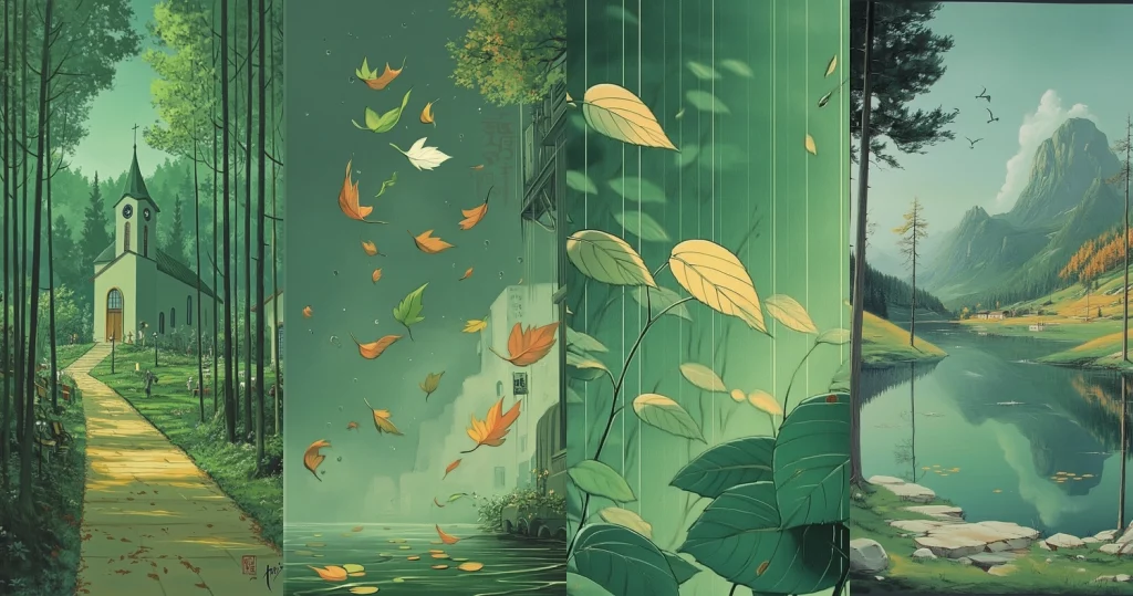 Green Gradient Expression - Midjourney style sref code