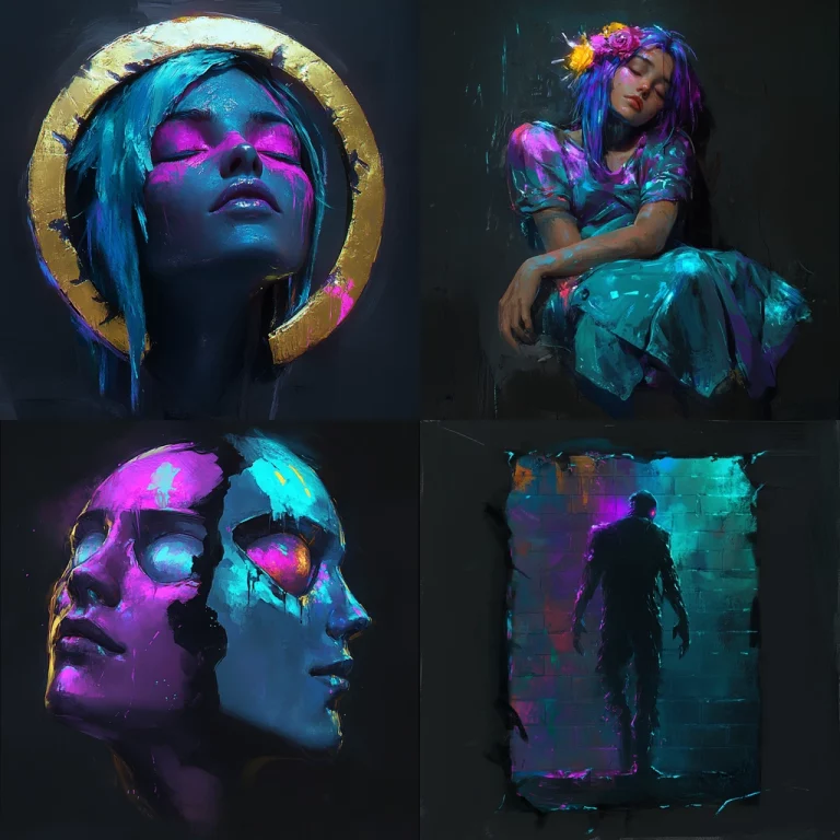 Vivid Neon Portraiture - Midjourney style sref code