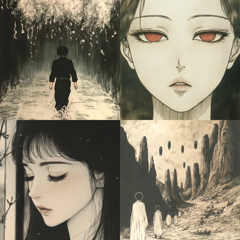 Monochromatic Surreal Pathways - Midjourney style sref code