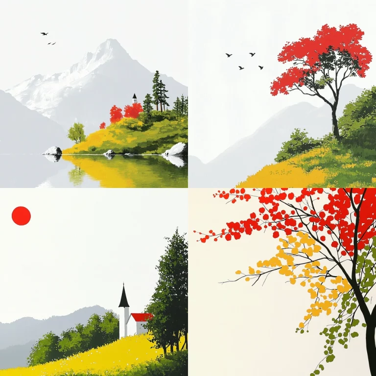 Vivid Autumnal Palette - Midjourney style sref code