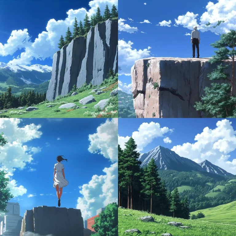 Hyperrealistic Anime Landscape - Midjourney style sref code 