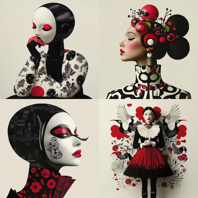 Monochrome with Red Accents - Midjourney style sref code