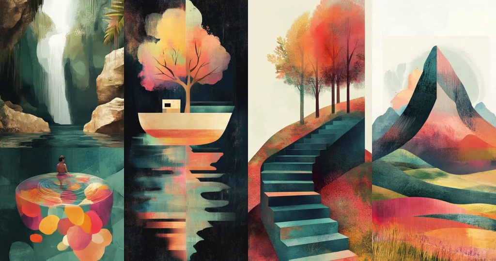 Vibrant Layered Gradients - Midjourney style sref code