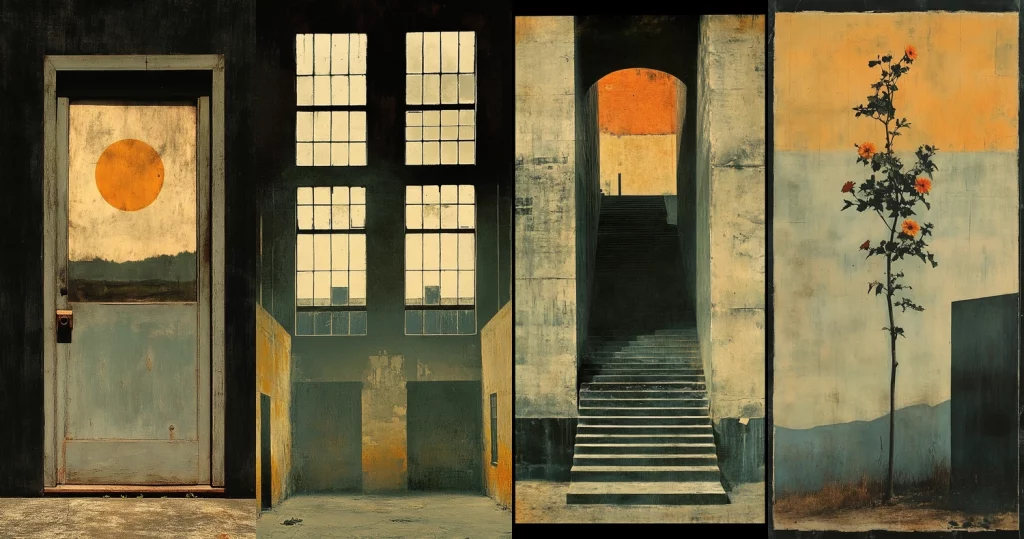 Muted Urban Geometry - Midjourney style sref code