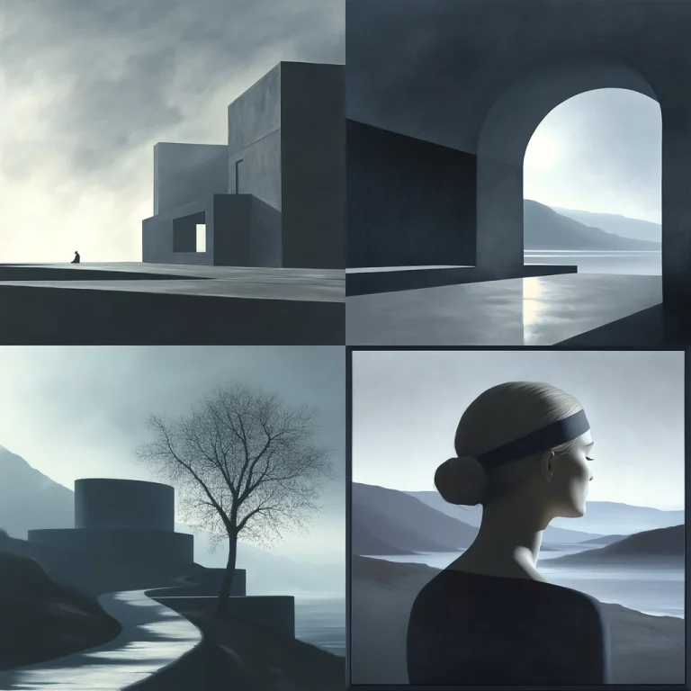 Monochromatic Minimalist Architecture - Midjourney style sref code