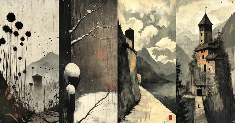 Muted Earth Tones with Texture - Midjourney style sref code