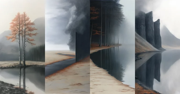 Sepia Landscapes with Reflection - Midjourney style sref code