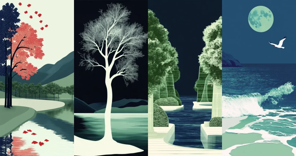 Nature-Inspired Digital Landscapes - Midjourney style sref code