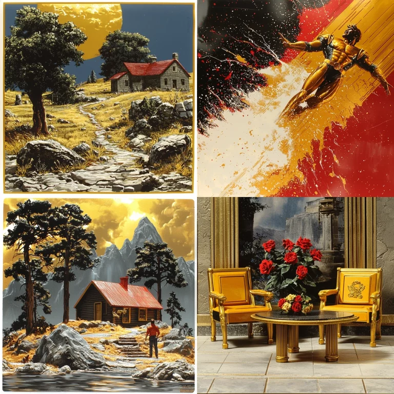 Vivid Contrast with Golden Hues - Midjourney style sref code