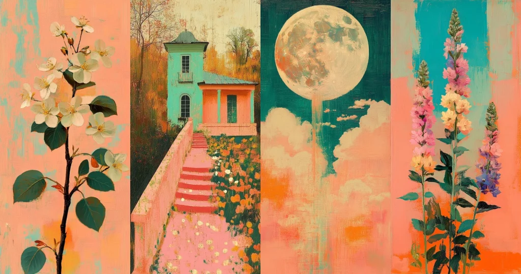 Warm Pastel Dreamscape - Midjourney style sref code