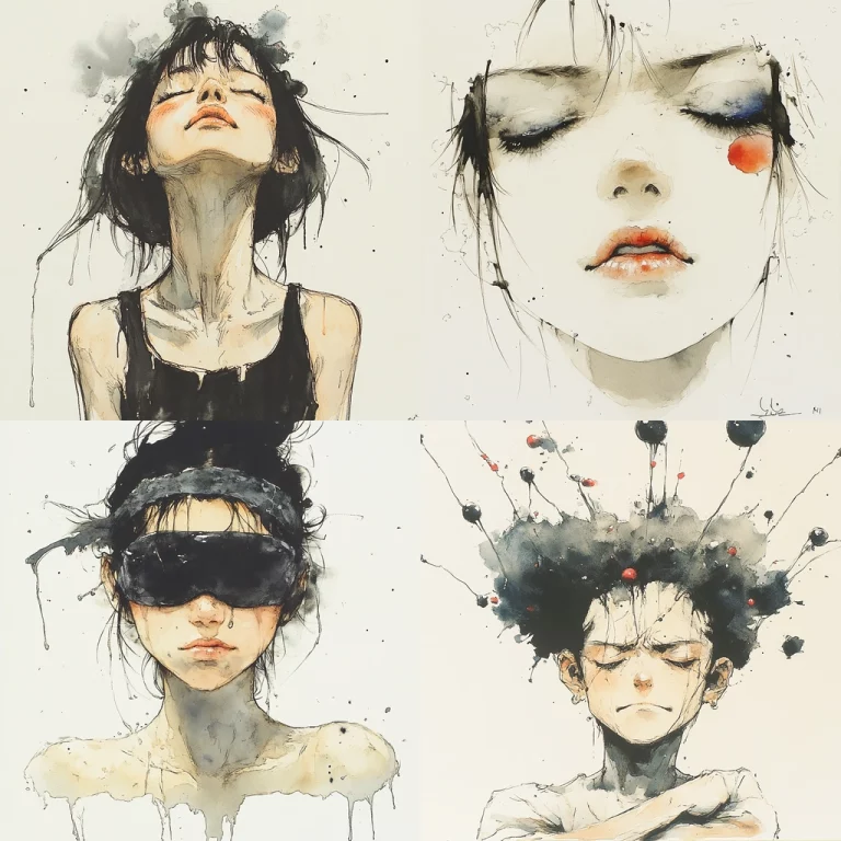 Ink Splatter Minimalism - Midjourney style sref code