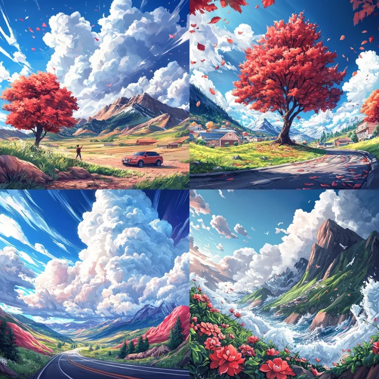 Vivid Scenic Splendor - Midjourney style sref code