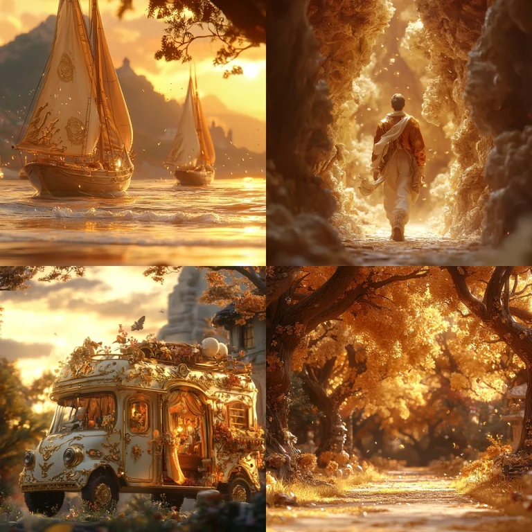 Golden Glow Narrative Impression - Midjourney style sref code