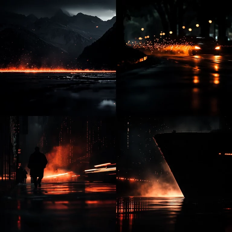 Dark Urban Firelight - Midjourney style sref code