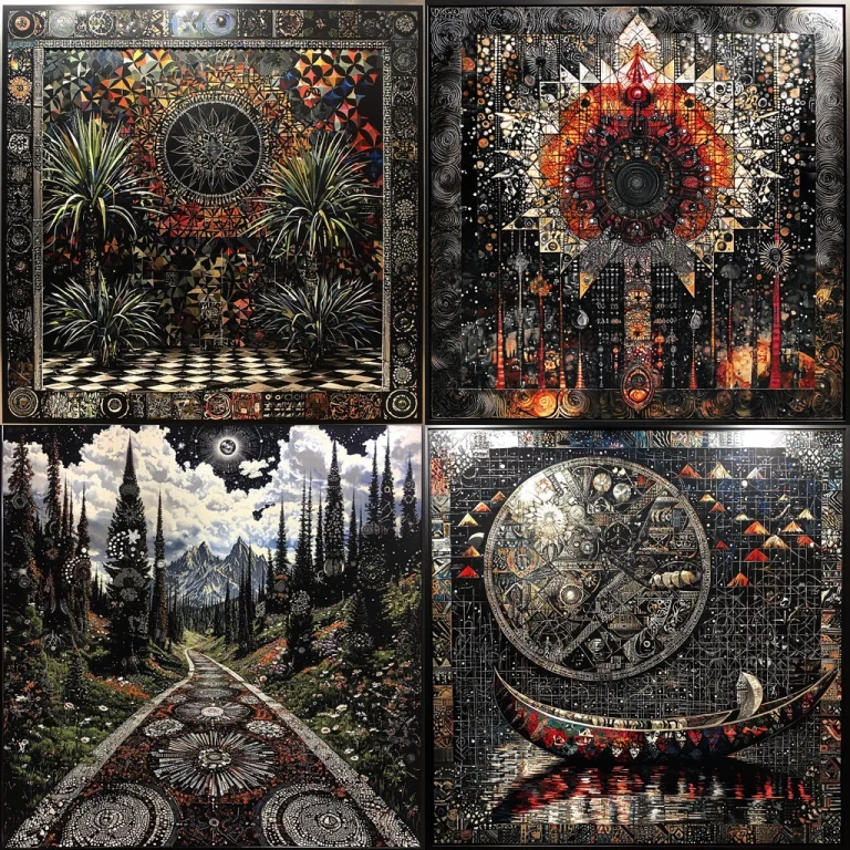 Intricate Geometric Visuals - Midjourney style sref code