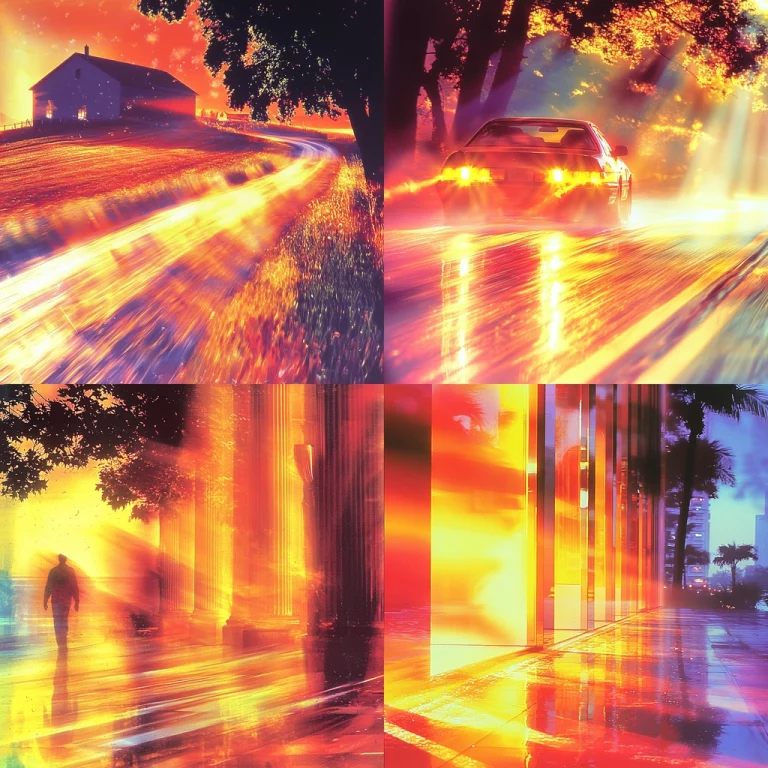 Luminous Reflective Surfaces - Midjourney style sref code