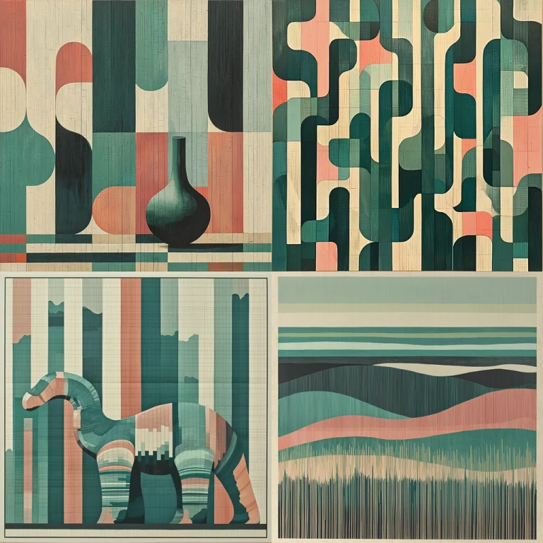 Geometric Pastel Rhythm - Midjourney style sref code