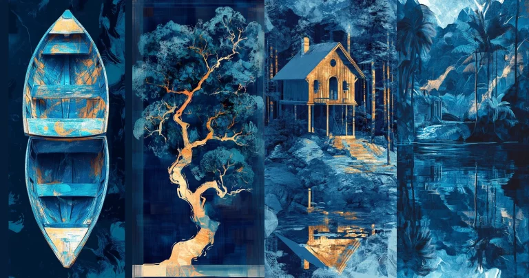 Monochromatic Blue with Contrast - Midjourney style sref code