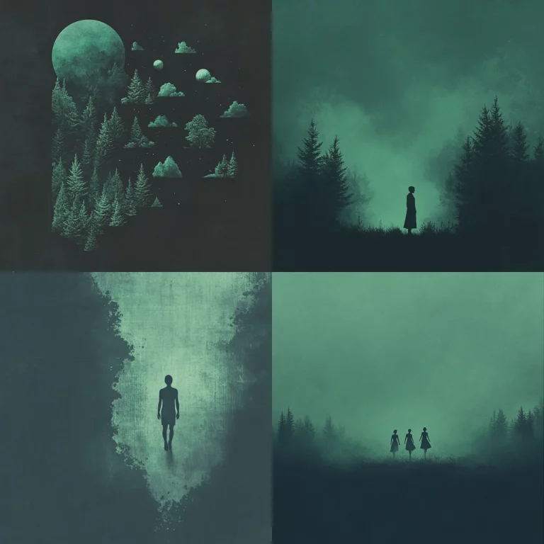 Monochrome Teal Dreamscape - Midjourney style sref code