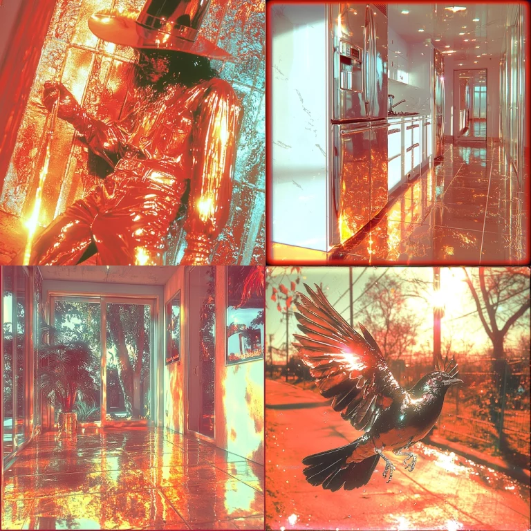 Reflective Red Composition - Midjourney style sref code