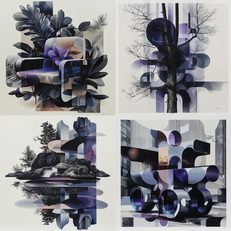 Dark Blue Abstract Overlay - Midjourney style sref code