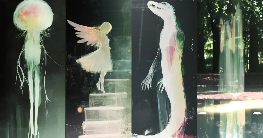 Ethereal Glow with Dark Contrasts - Midjourney style sref code