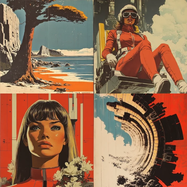 Retro Futuristic Color Contrast - Midjourney style sref code