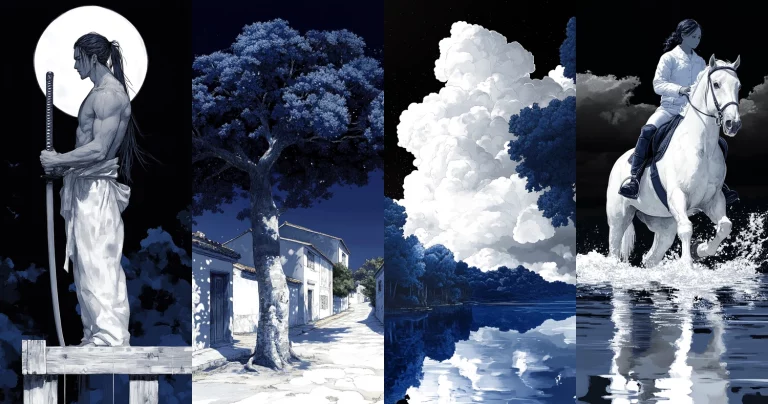 Midnight Monochromatic Elegance - Midjourney style sref code