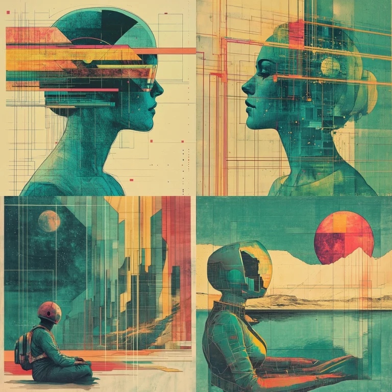 Geometric Line Abstract - Midjourney style sref code