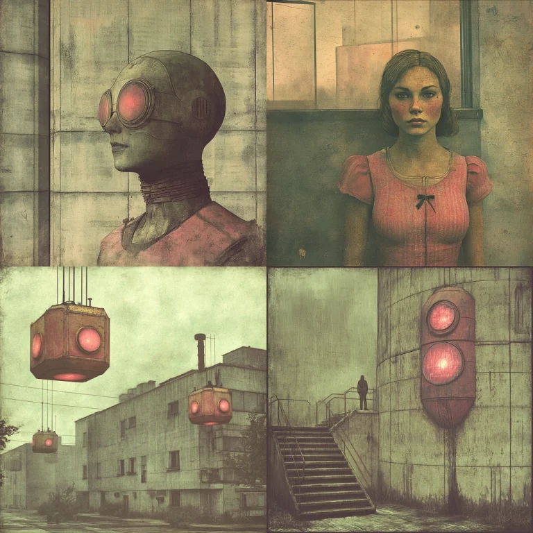 Muted Industrial Green Hue - Midjourney style sref code