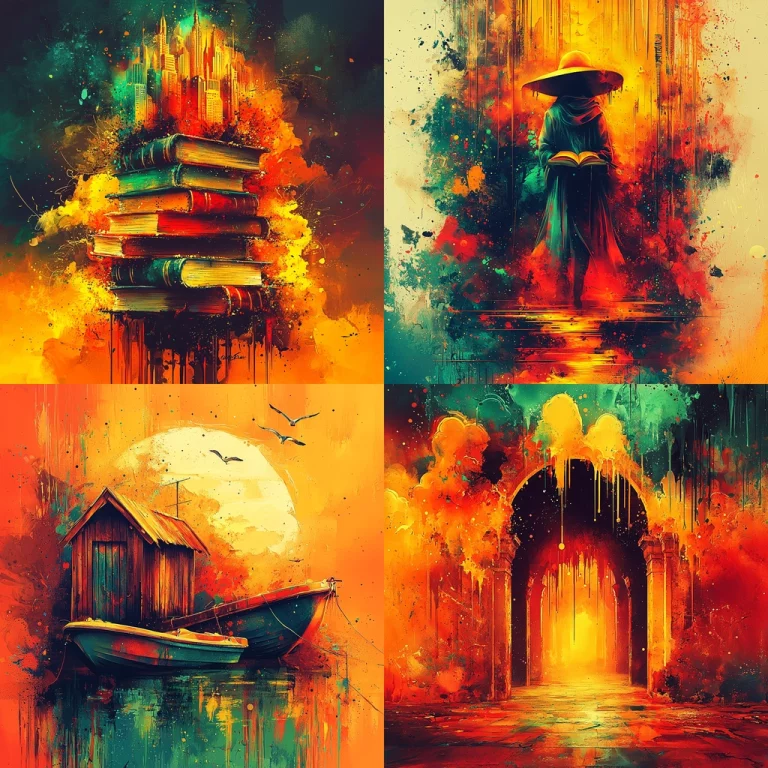 Vibrant Flameburst with Dripping Accents - Midjourney style sref code