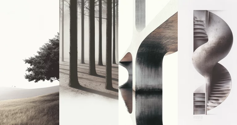 Monochrome Contoured Minimalism - Midjourney style sref code