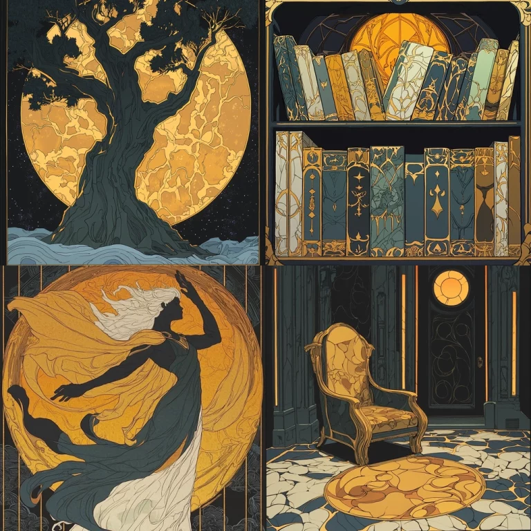 Golden Twilight Illustrations - Midjourney style sref code