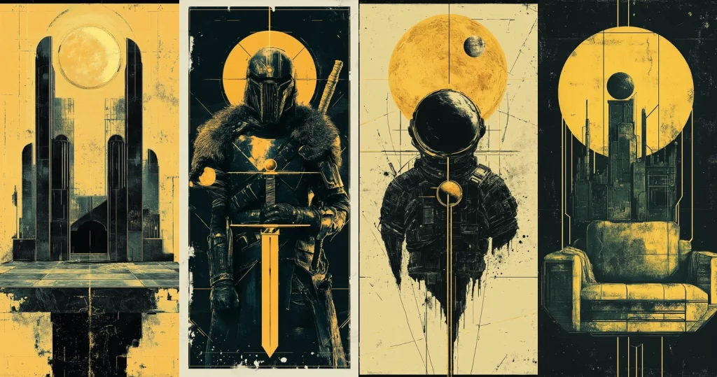 Yellow Monochrome Contrast - Midjourney style sref code