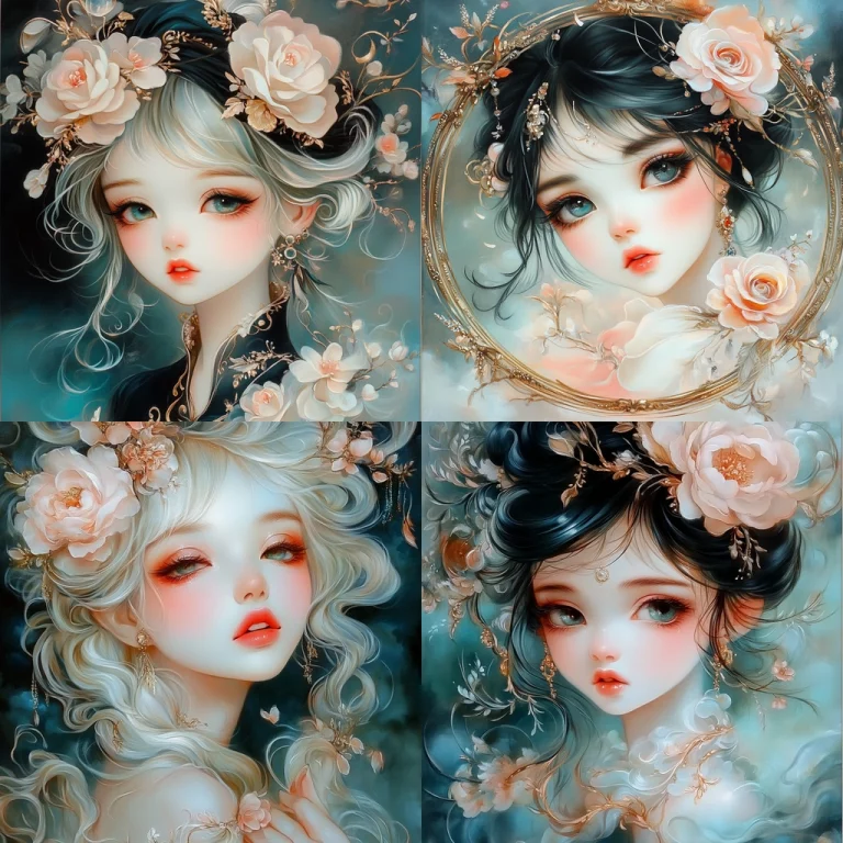 Floral Fluidity with Pastel Elegance - Midjourney style sref code