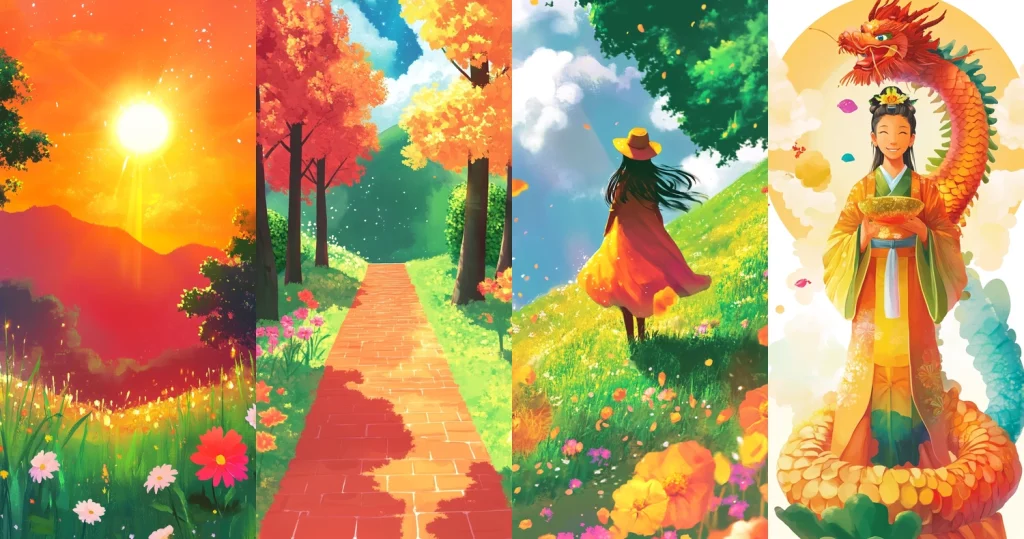 Vibrant Seasonal Fantasy - Midjourney style sref code