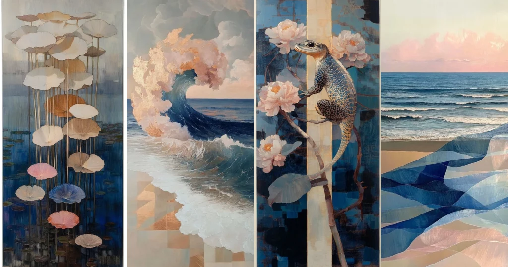 Textured Wave Form Aesthetic - Midjourney style sref code