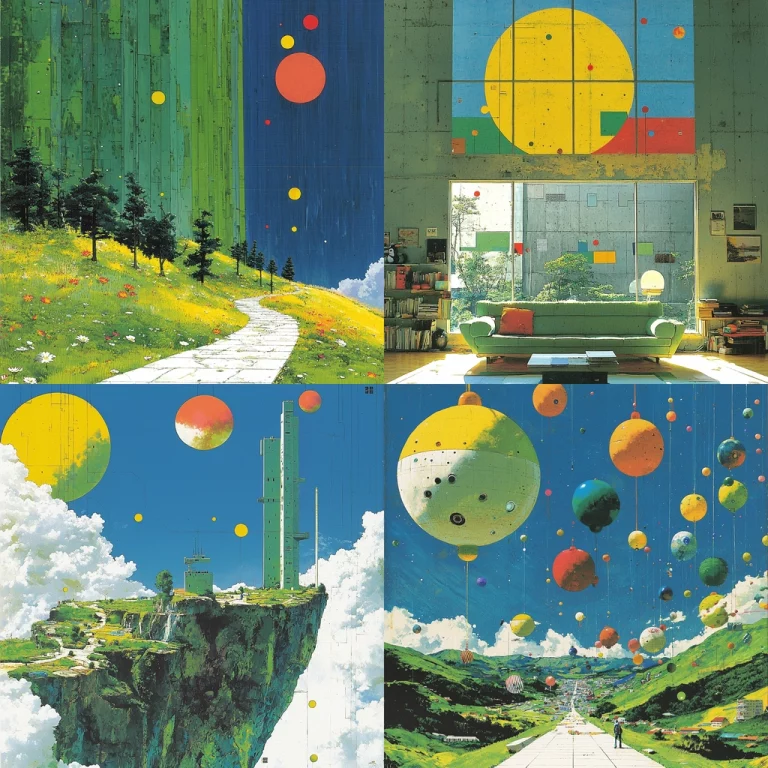 Bold Color Planetary Landscapes - Midjourney style sref code