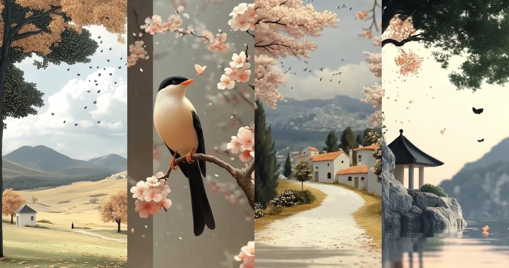 Soft Pastel Idyllic Scenery – Midjourney style sref code